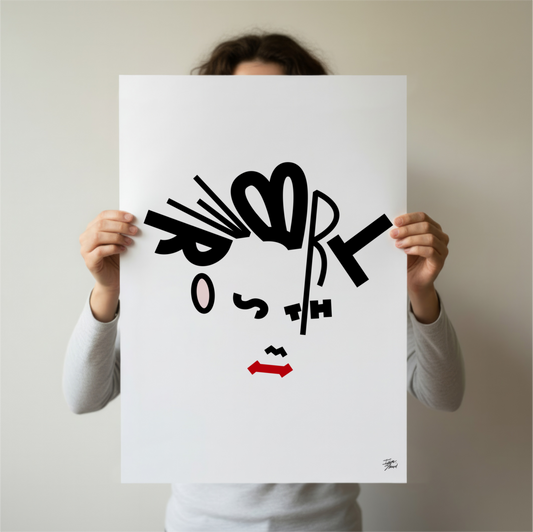 Robert Smith Typographic Portrait - Limited Edition Giclée Art Print (A2)