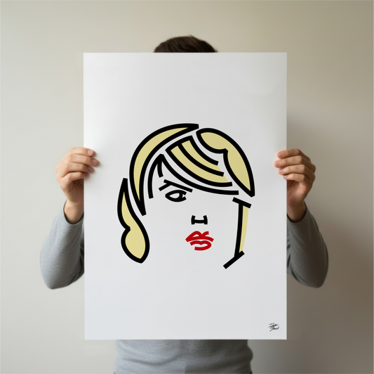Debbie Harry Typographic Portrait - Limited Edition Giclée Art Print (A2)