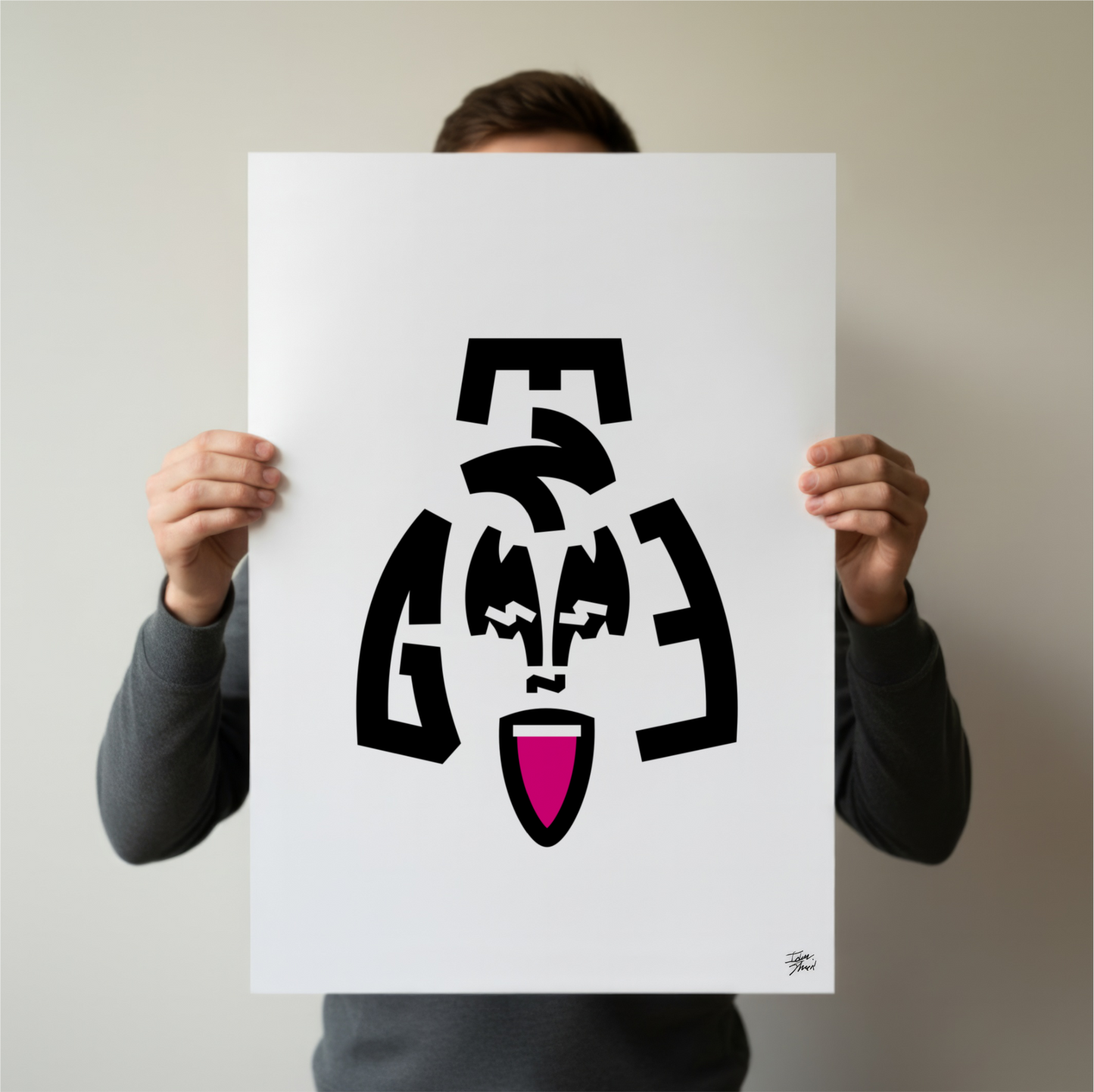 Gene Simmons  Typographic Portrait - Limited Edition Giclée Art Print (A2)