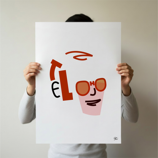 Elton John Typographic Portrait - Limited Edition Giclée Art Print (A2)