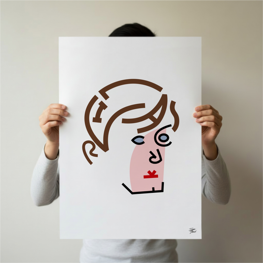 Jarvis Cocker Typographic Portrait - Limited Edition Giclée Art Print (A2)