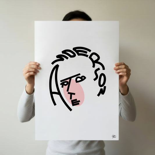 Brett Anderson Typographic Portrait - Limited Edition Giclée Art Print (A2)