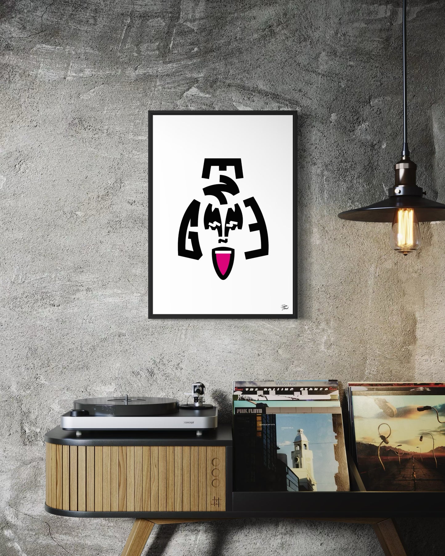 Gene Simmons  Typographic Portrait - Limited Edition Giclée Art Print (A2)